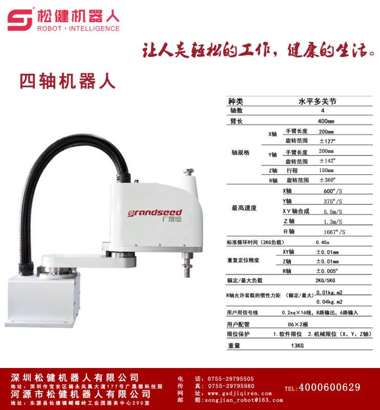 四軸機(jī)器人參數(shù)配置